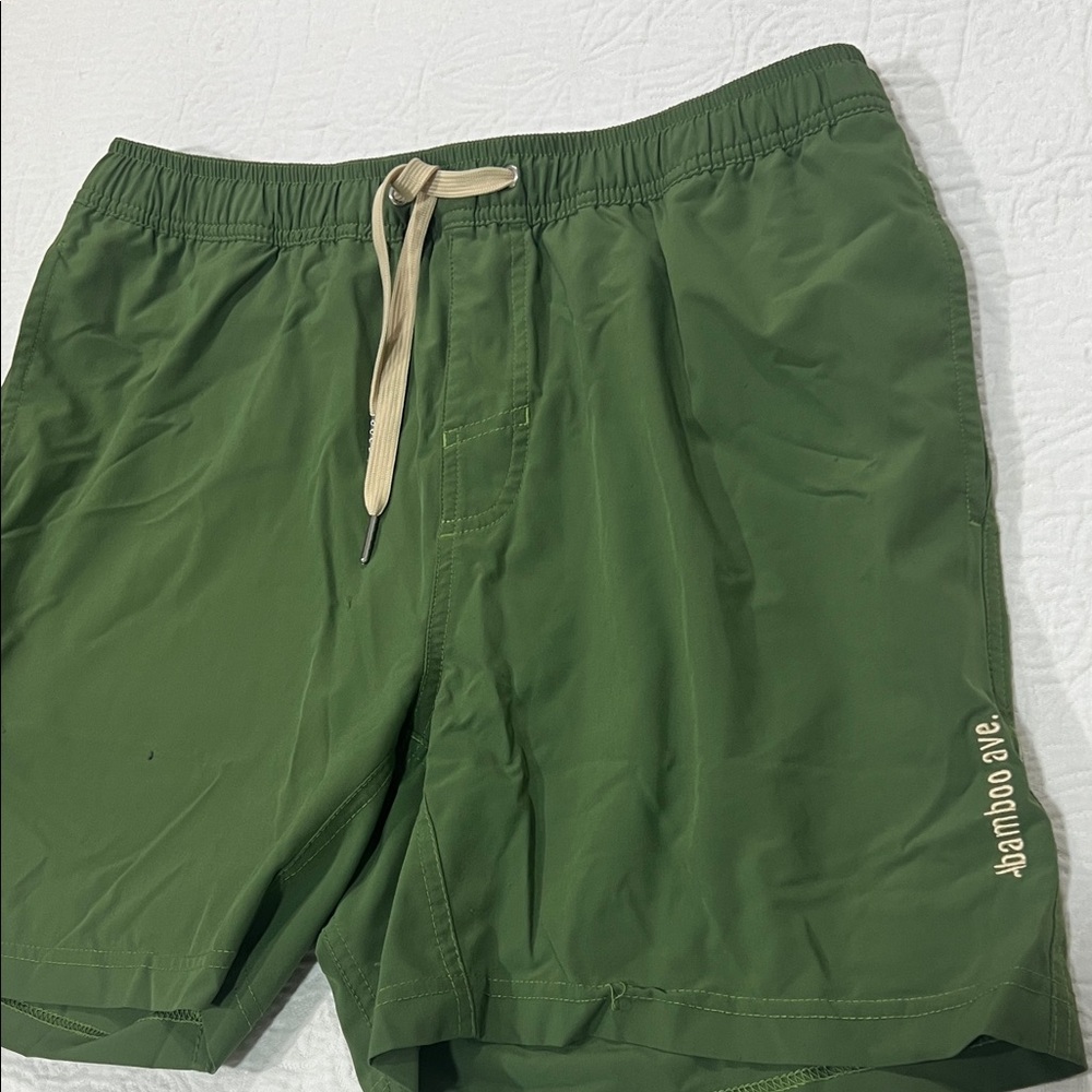 BAMBOO Olive Men's Swim Trunks